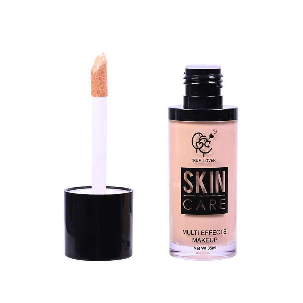 Base Liquida Alta Coberutura Con Aplicador Skincare True Lover Tono-01