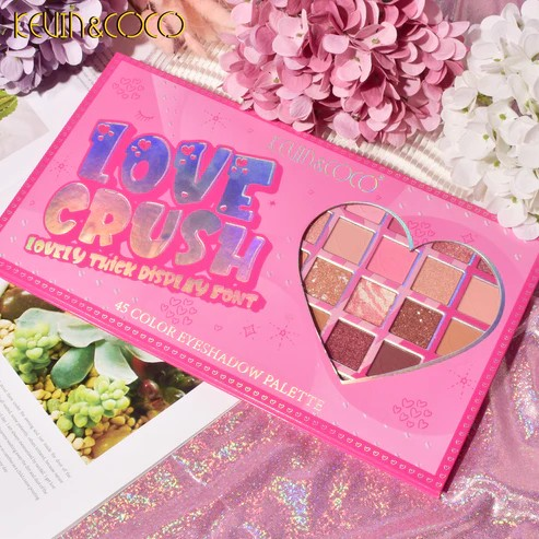 Paleta De Sombras E Iluminadores Con Espejo 45 Colores Kevin & Coco