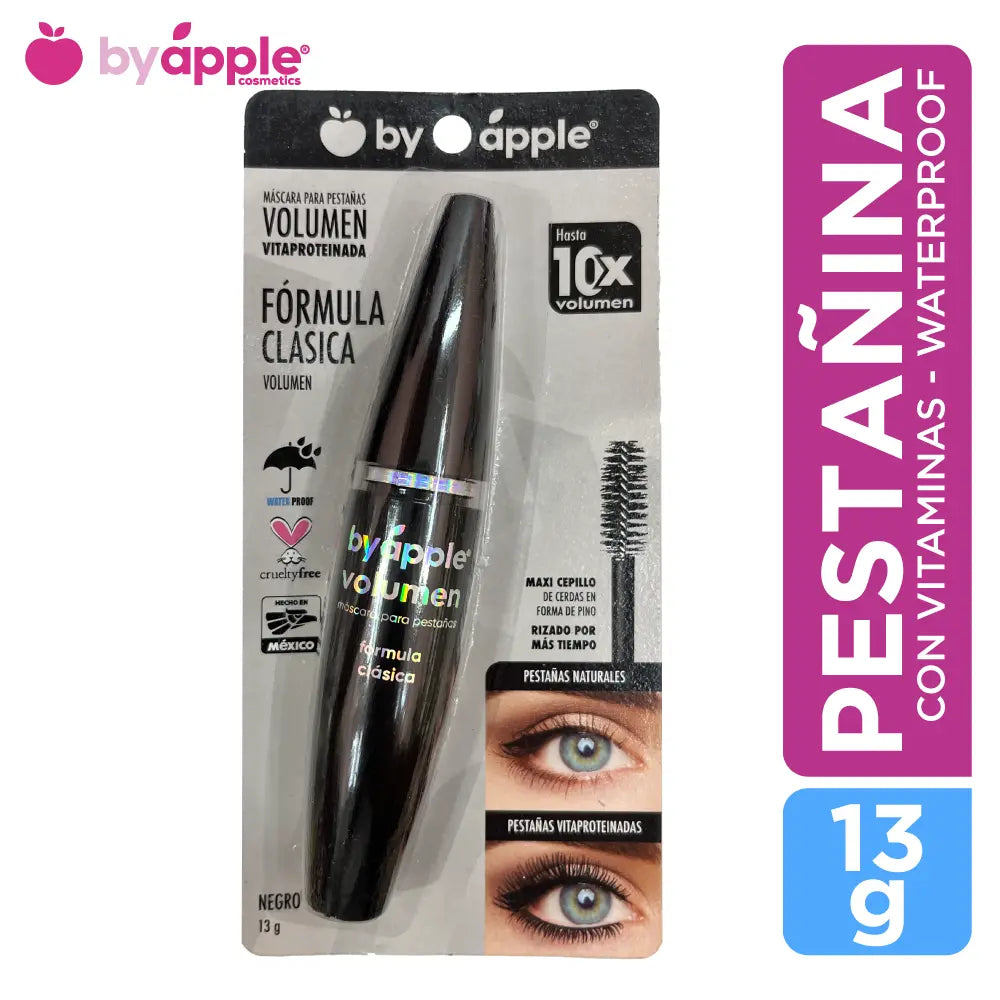 Pestañina Blister Volumen Vitaproteinada Negra - By Apple