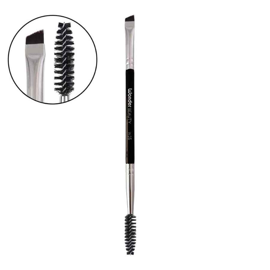 Brocha Profesional Para Cejas Doble Ultra Delgada W35 Wonder Beauty