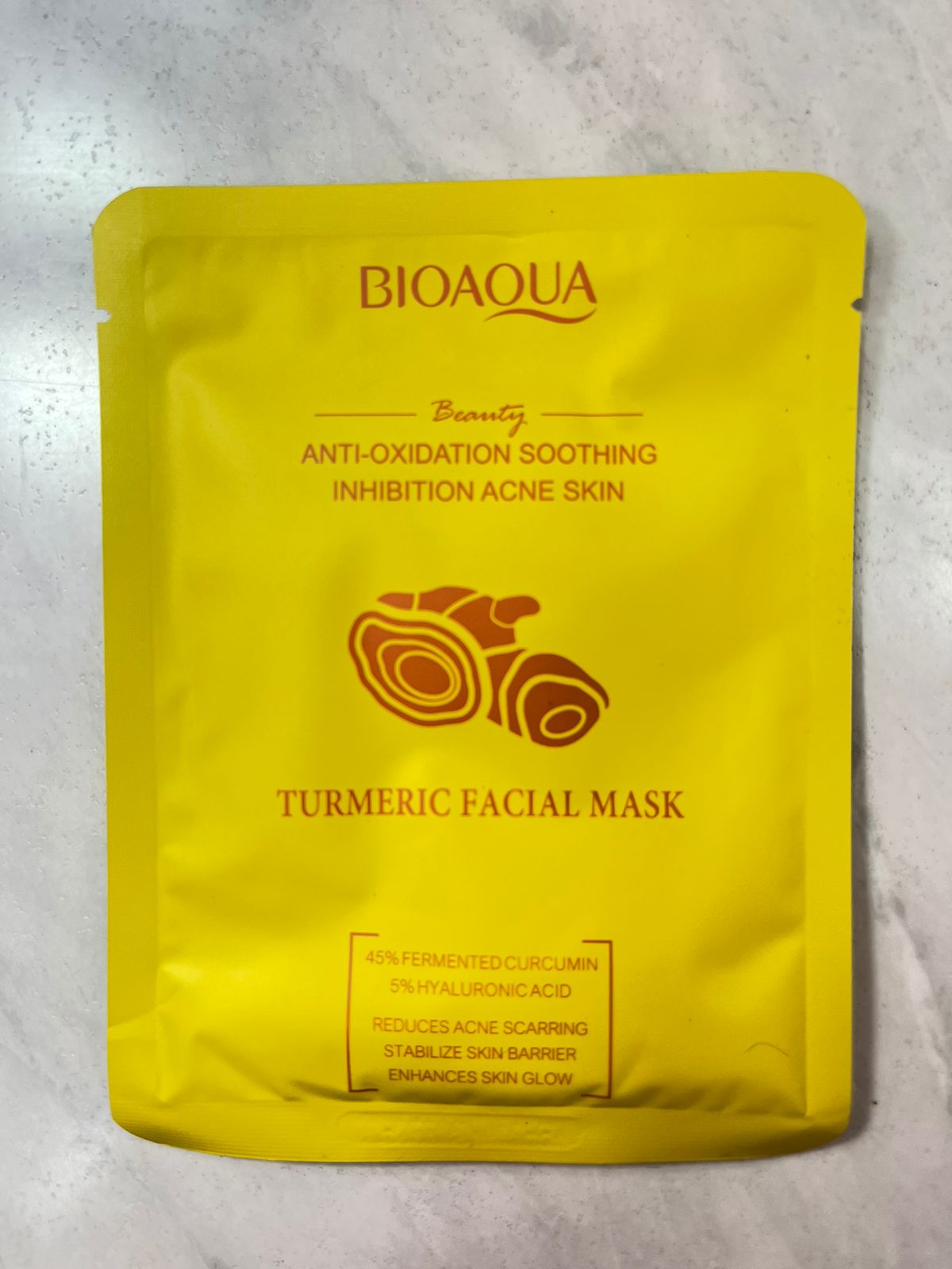 Mascarilla en Velo con Baba de Curcuma Bioaqua BQY08152