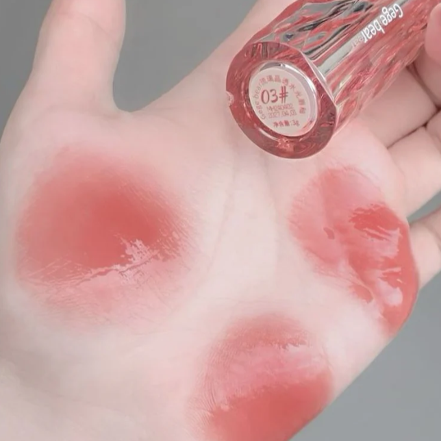 Lip Gloss Con Color Empaque Glaze Crystal Gege Bear GX1156 - Tono 3 Rosa