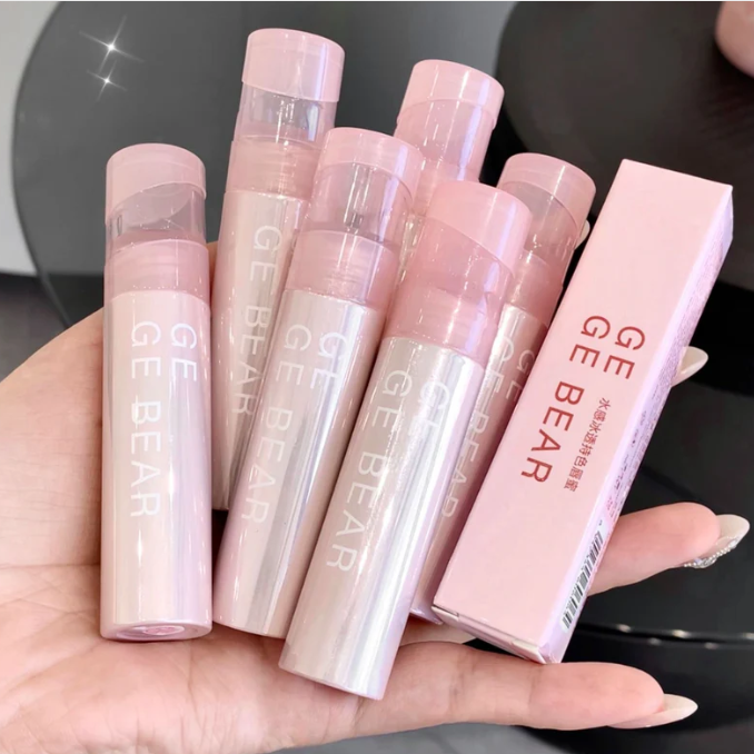 Lip Gloss Con Color Tapa Rosada Gege Bear GX1158- Tono 2 Nude