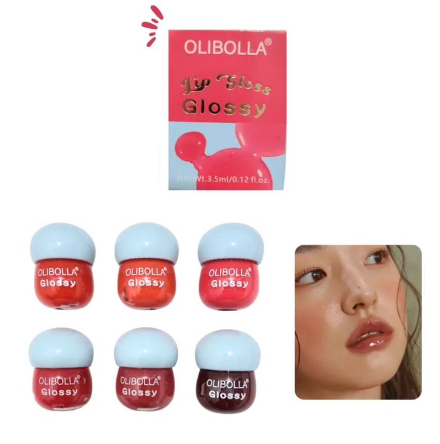 Balsamo Humectante para Labios Colores Rojos Olibolla Aplicador Silicona LA-L177