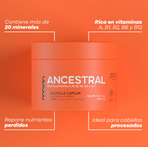 Ancestral Mascarilla Capilar Fortalecedora y Reparadora 350ml La Pocion PCN04