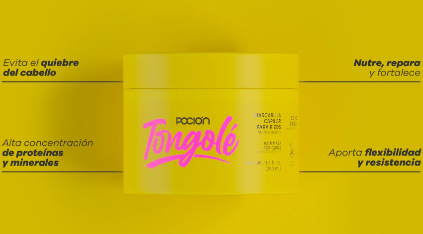 Mascarilla Capilar Reparación Tongolé Cabellos Rizados 350 ml La pocion TNGL04