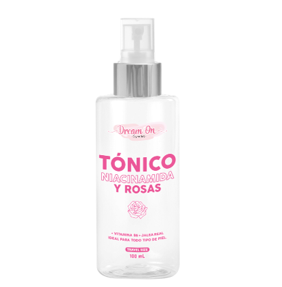 Tonico Facial Niacinamida y Rosas 100mL Dream On Cosmetics DRM06 - Travel Size