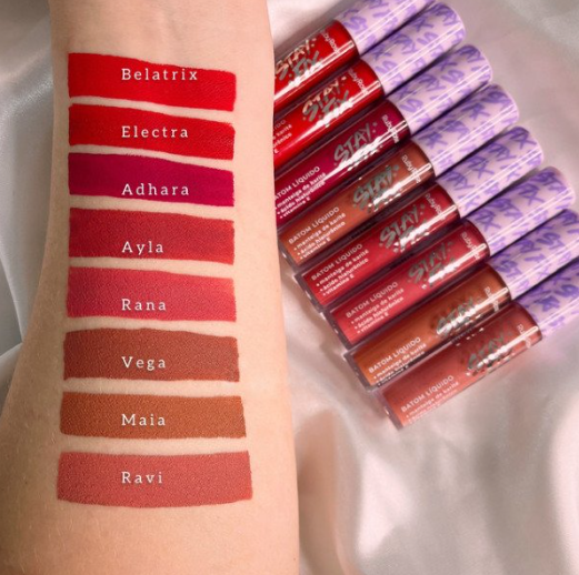 Labial Liquido Mate Stay Fix Tonos Rojos Ruby Rose HB-569