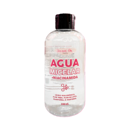Agua Micelar Desmaquillante Acido Hialuronico 240 mL Dream On Cosmetics DRM20