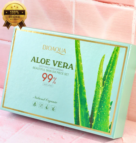 Kit Aloe Vera Bioaqua: Jabón, Tónico, Serum, Crema, Locion, Contorno ojos