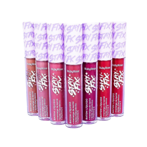 Labial Liquido Mate Stay Fix Tonos Rojos Ruby Rose HB-569