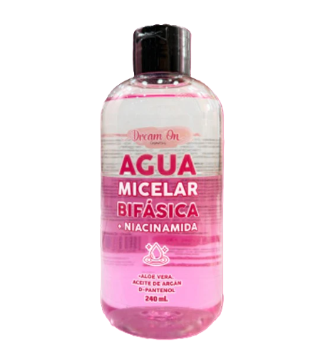 Agua Micelar Bifasica Desmaquillante Niacinamida 240 mL Dream On Cosmetics DRM21