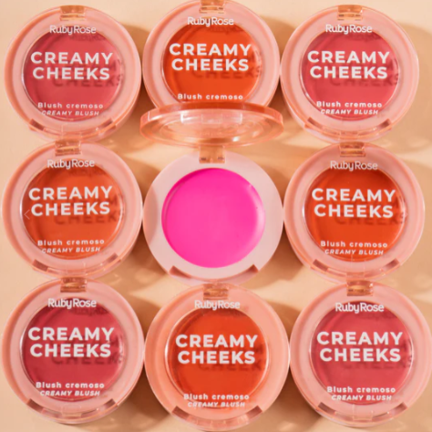 Rubor en Polvo Compacto Creamy Cheeks Sand Brown Ruby Rose HB-M002