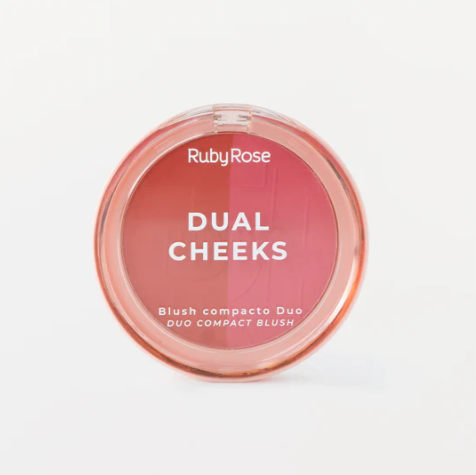 Duo Rubor Compacto Cheeks Fuchsia Ruby Rose HB-M003