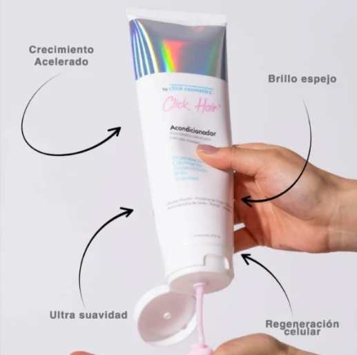 Acondicionador De Ají 4 en 1 Cabello graso Click Hair