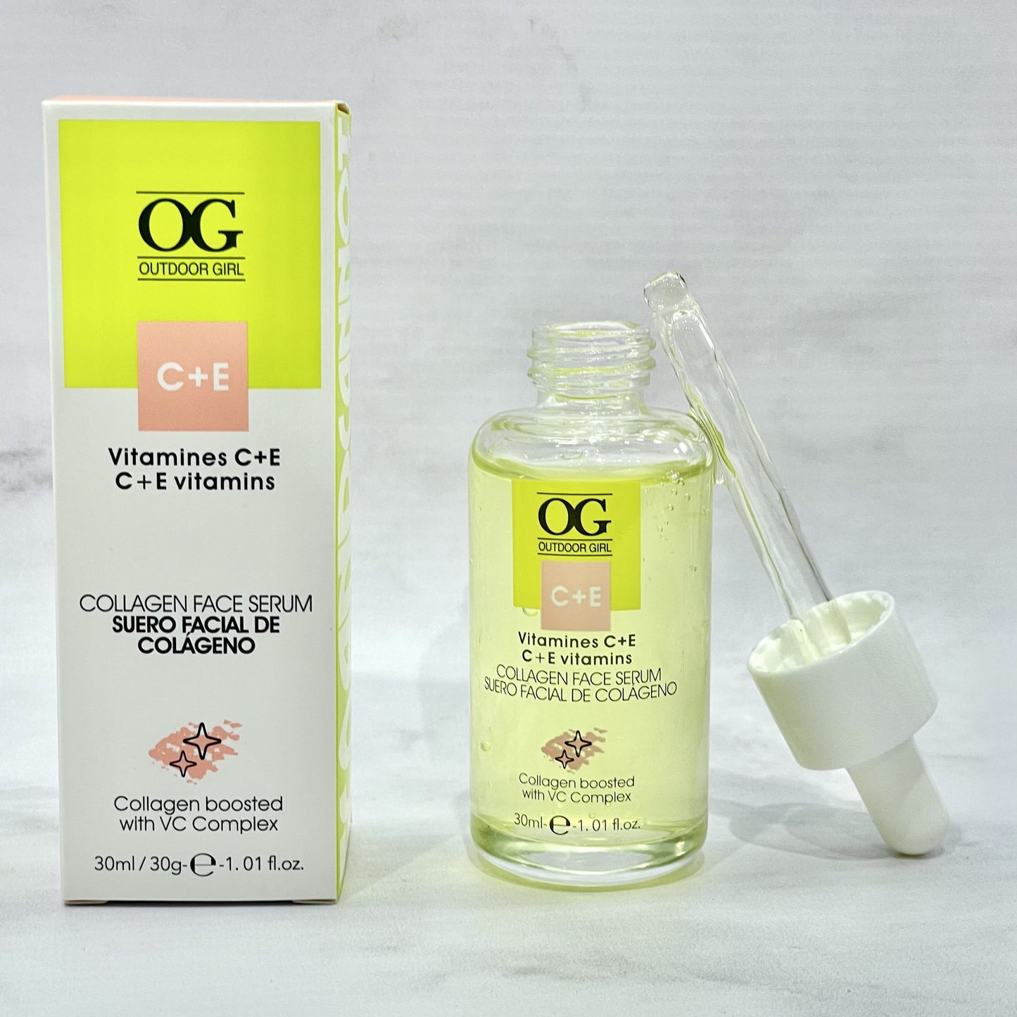 Serum Facial Vitamina C + E + Acido Hialuronico y Colageno OG SF9140