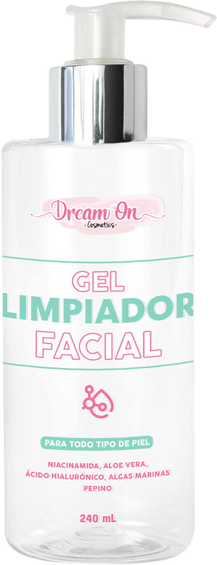 Jabon Facial en Gel Con Niacinamida 240mL Dream On Cosmetics DRM08 - Grande