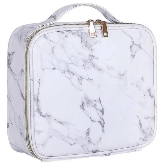 Maleta Mediana Marmol Blanca con Divisiones 26 x 23 x 9 MM-B