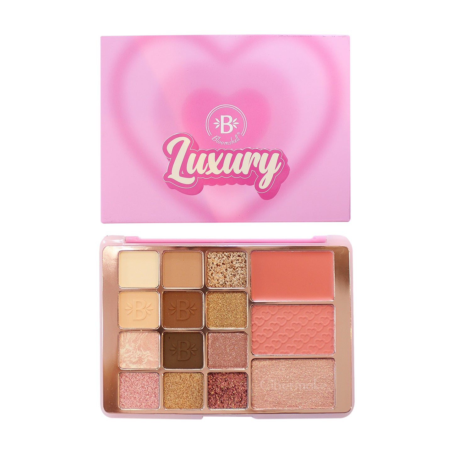 Paleta de Sombras Luxury 12 Tonos + Rubores e Iluminador Bloomshell BL-S143 T2