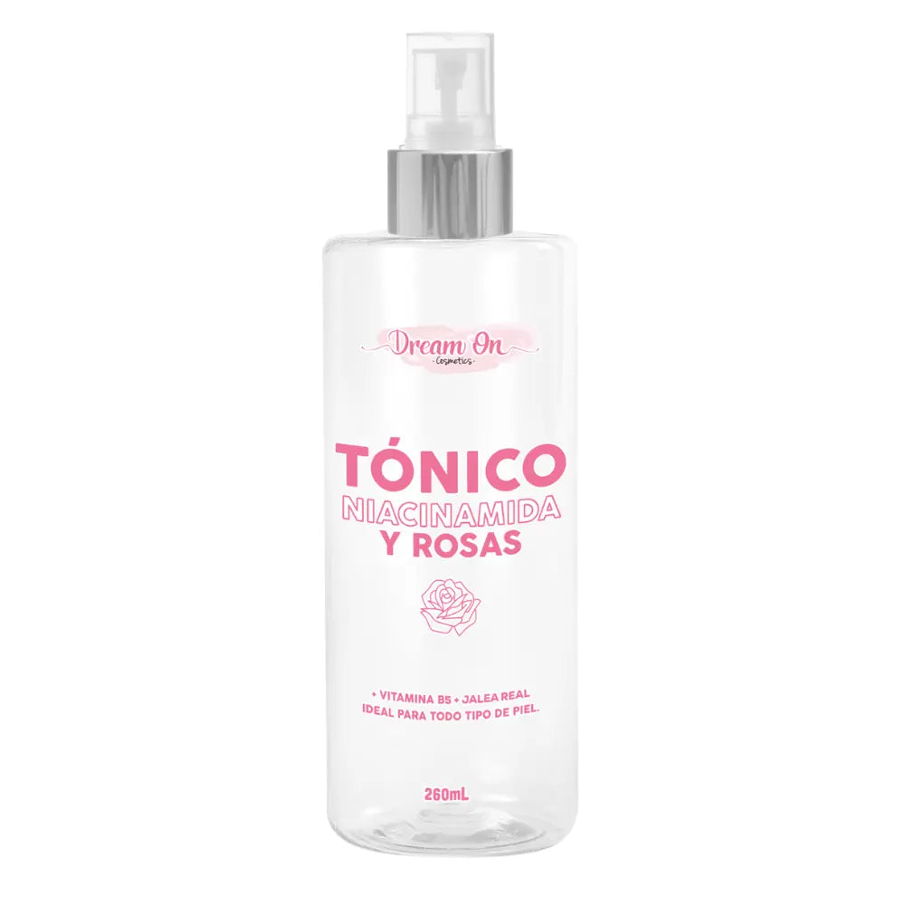 Tonico Agua de Rosas y Niacinamida Grande 260 mL Dream On Cosmetics DRM04