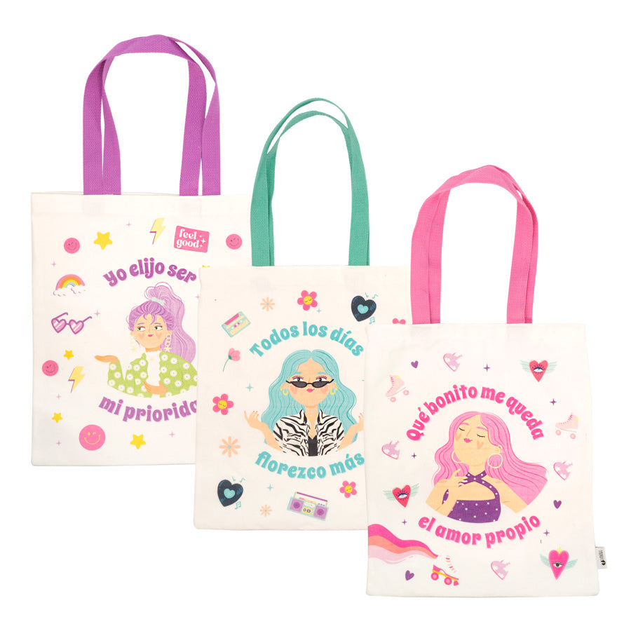Tote Bag Pastel Trendy Manijas Colores 32cm x 38cm TBT1853