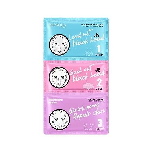 Mascarilla 3 pasos Para Remover Puntos Negros Bioaqua BQY00911