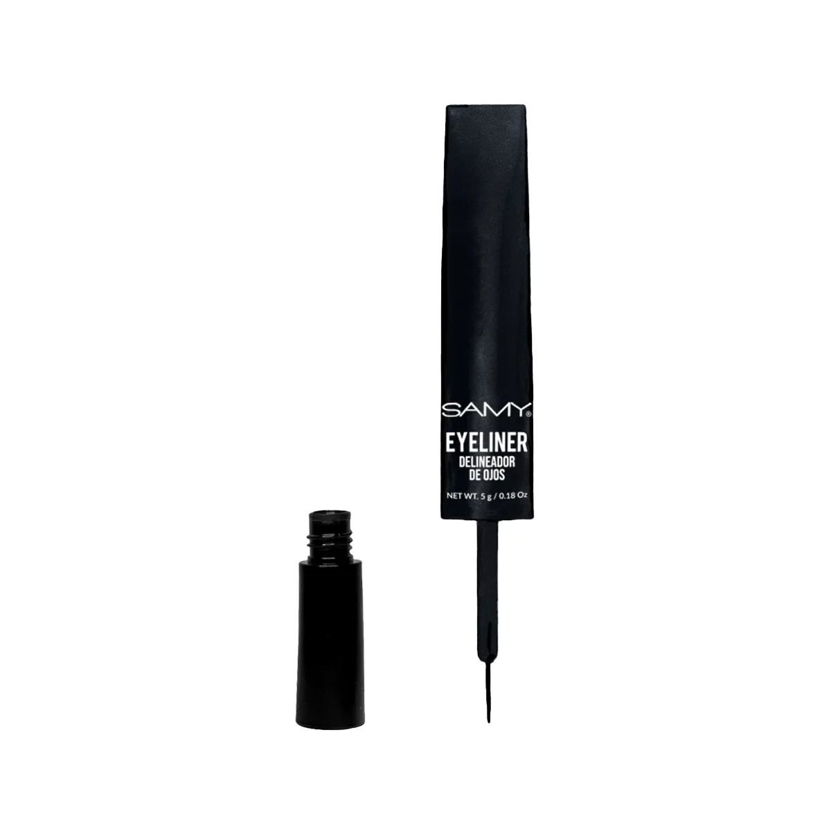 Delineador Liquido Punta Pincel A Prueba De Agua Samy - Negro