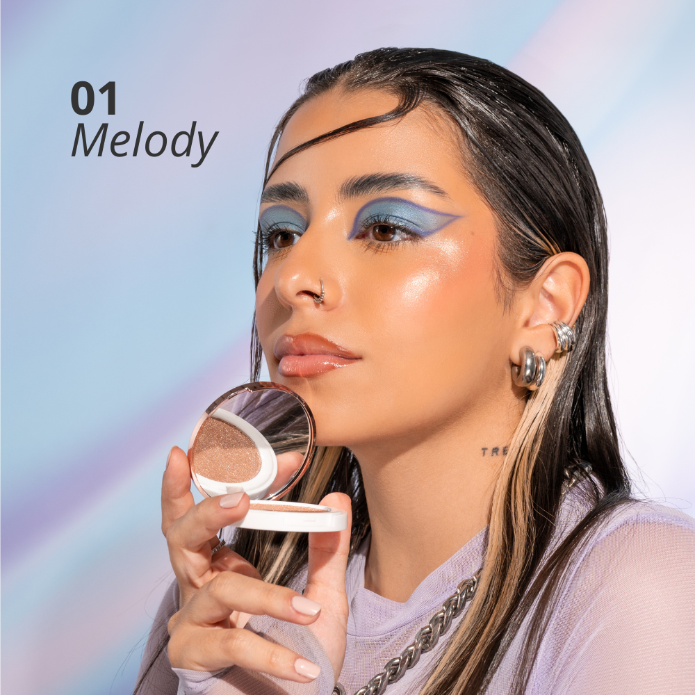 Iluminador en Crema Estrella Con Espejo Formula Premium CA2105 | Tono 01 Melody
