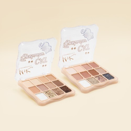 Paleta de Sombras 12 Tonos Tierra con Glitter Cat MYK-6141