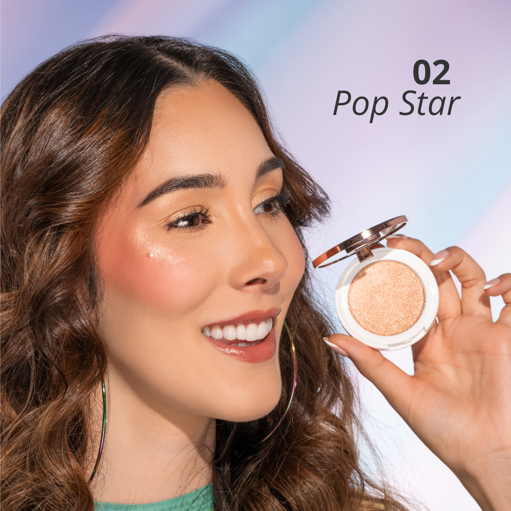Iluminador en Crema Estrella Con Espejo Formula Premium CA2105| Tono 02 Pop Star