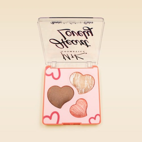 Paleta de Rostro Iluminador Rubor y Contorno Heart Lovely MYK-6137