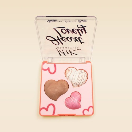 Paleta de Rostro Iluminador Rubor y Contorno Heart Lovely MYK-6137