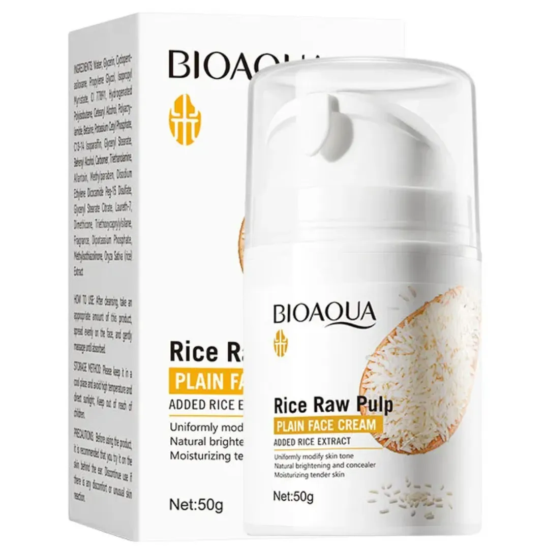 Crema Facial De Arroz Con Dispensador Bioaqua BQY09906