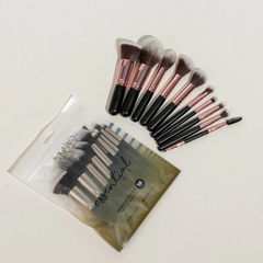 Kit Completo 10 Brochas Mini Profesionales Mantra K-10 Negras