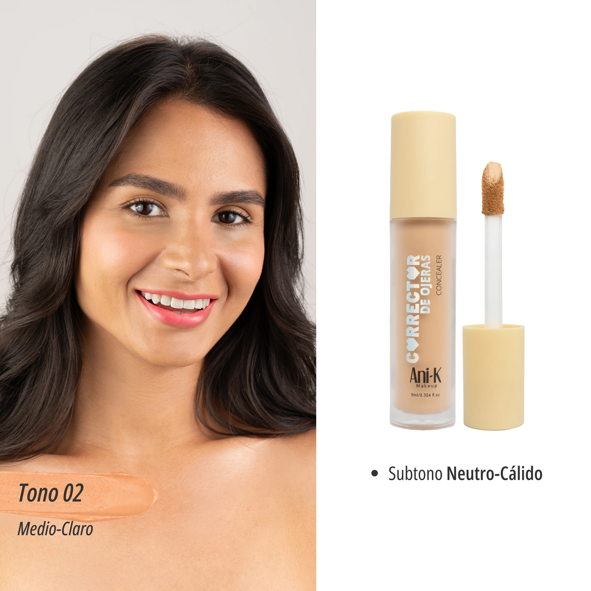 Nuevo! Corrector Liquido Alta Cobertura Bonita Anik - Tono 02 CA2668