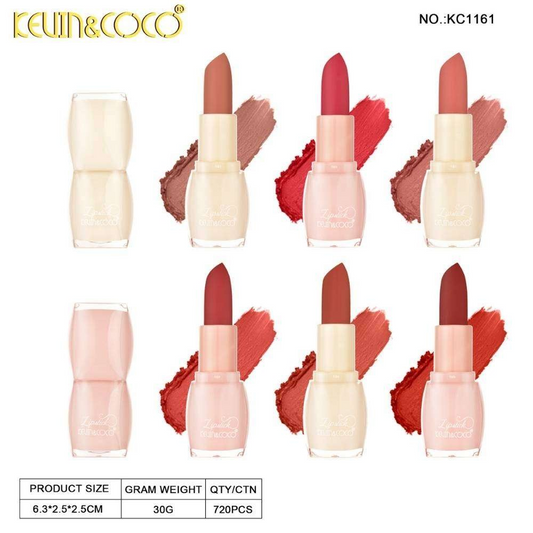 Labial En Barra Matte Empaque Rosa Tonos Surtidos Kevin Y Coco KC1161