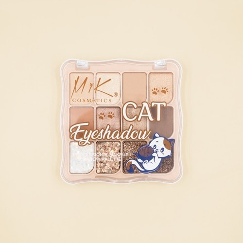 Paleta de Sombras 12 Tonos Tierra con Glitter Cat MYK-6141