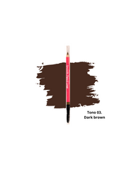 Lapiz Para Cejas De Punta Fina Con Cepillo T03 Dark Brown Kolor Factory