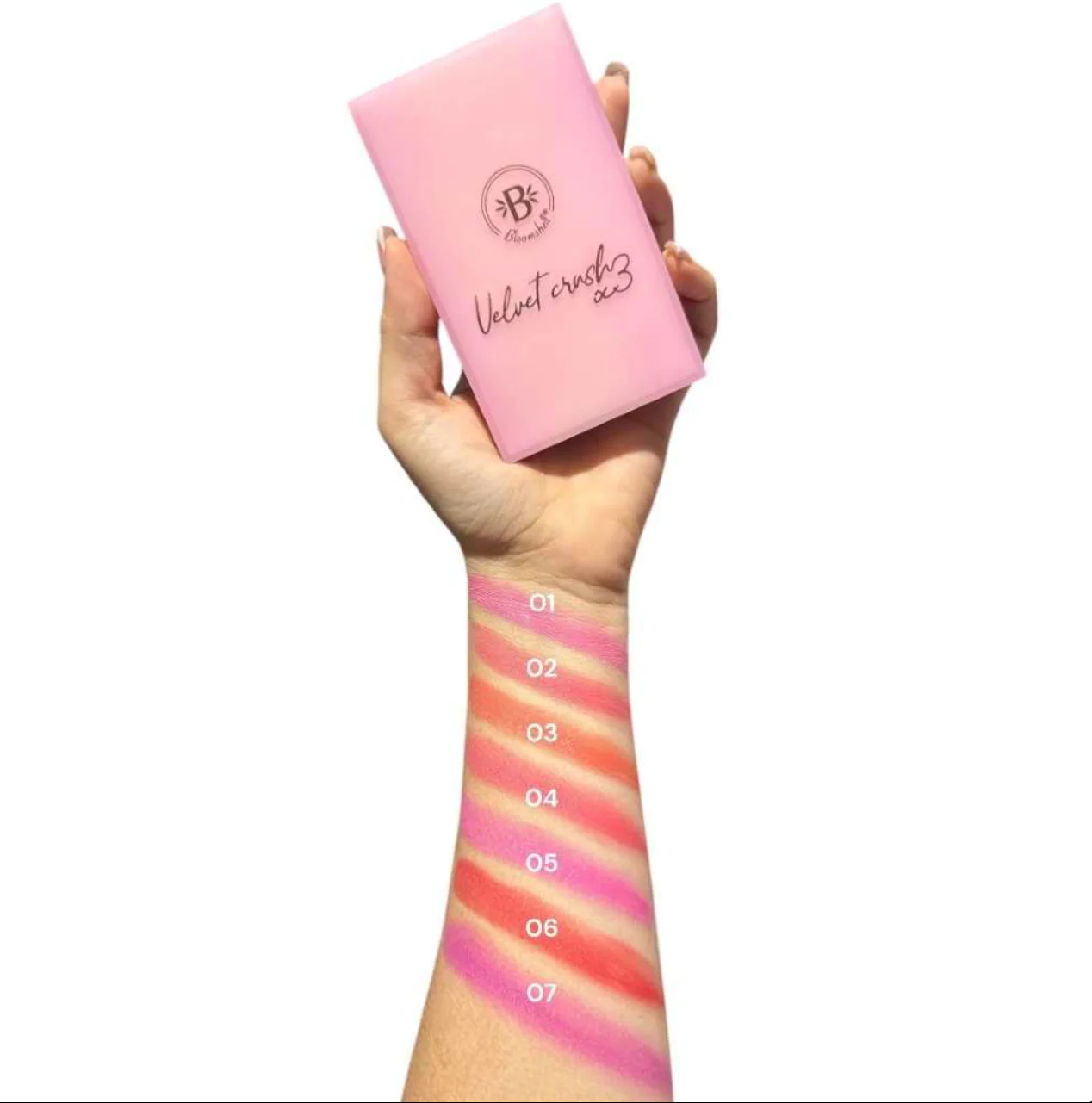 Rubor Velvet Crush x3 Crema, Polvo, Highlight Bloomshell BL-R420 - T01