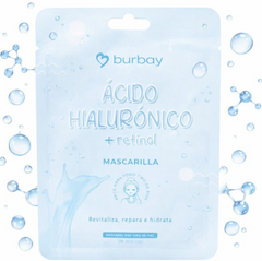 Mascarilla En Velo Facial Hilauronico + Retinol Hidratación/Reparación Burbay