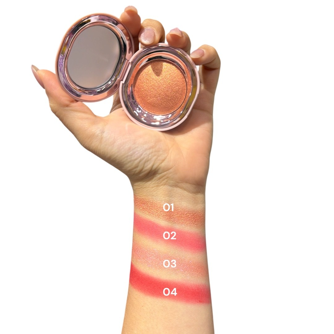 Rubor Luminoso Pearl Blush Con Espejo MYK Tonos Surtidos MYK6212