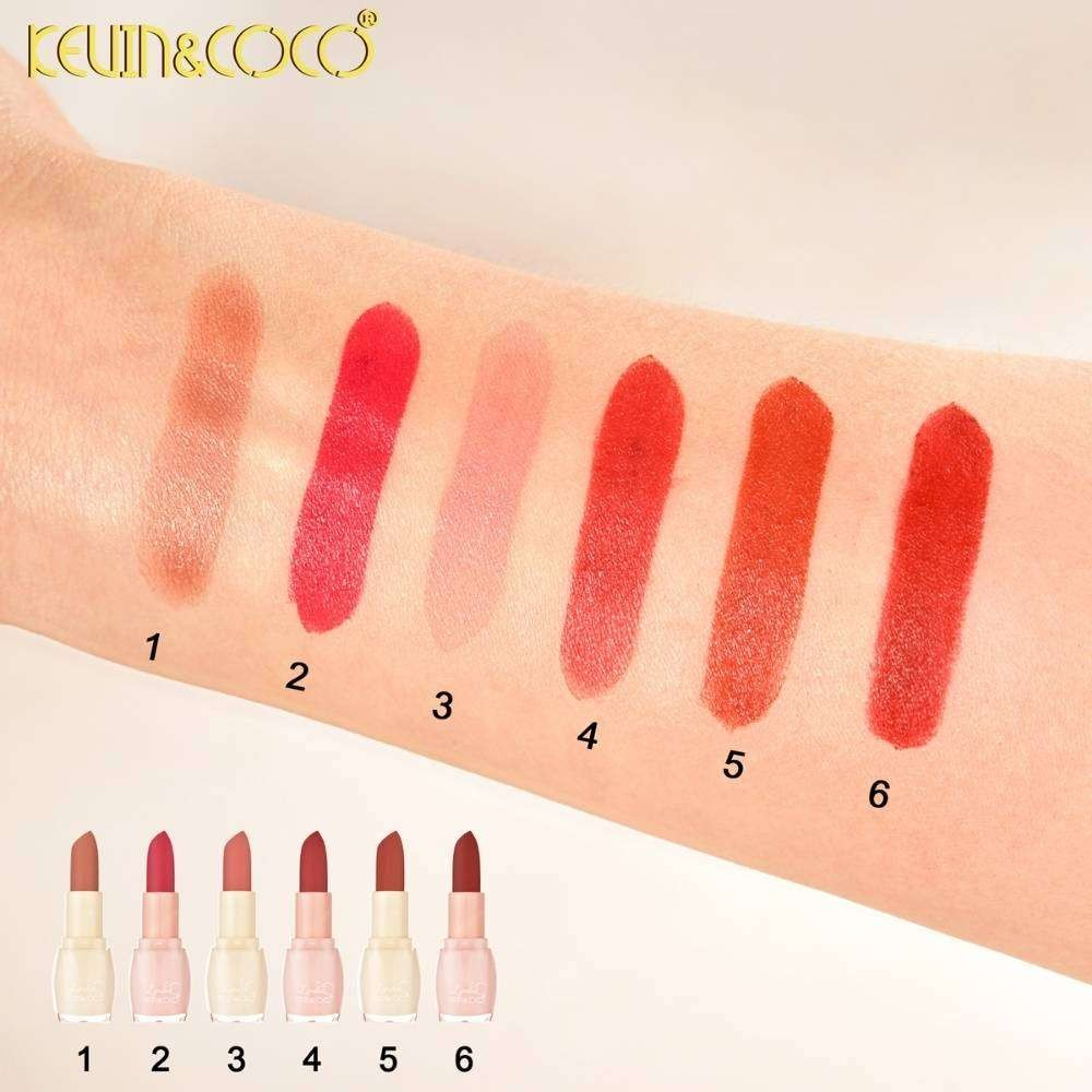 Labial En Barra Matte Empaque Rosa Tonos Surtidos Kevin Y Coco KC1161