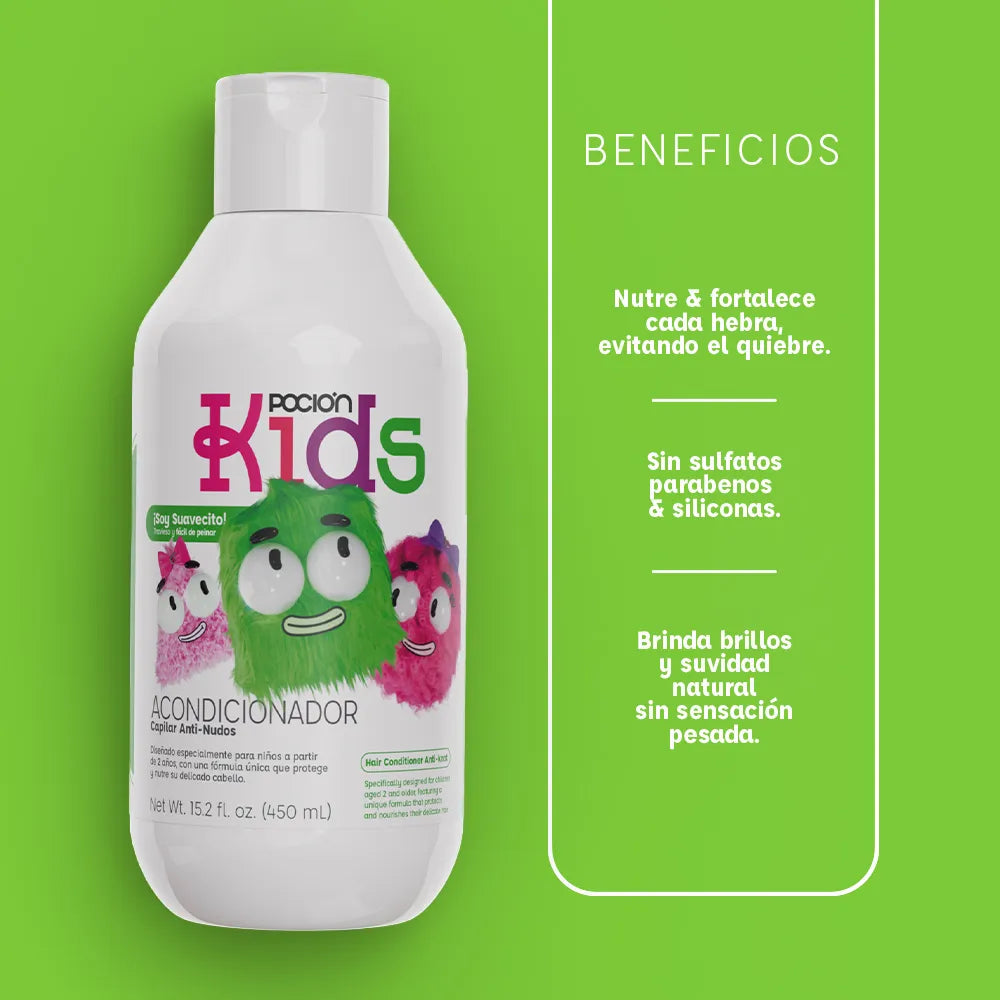 Acondicionador Capilar Anti Nudos 450ml  La Pocion Kids