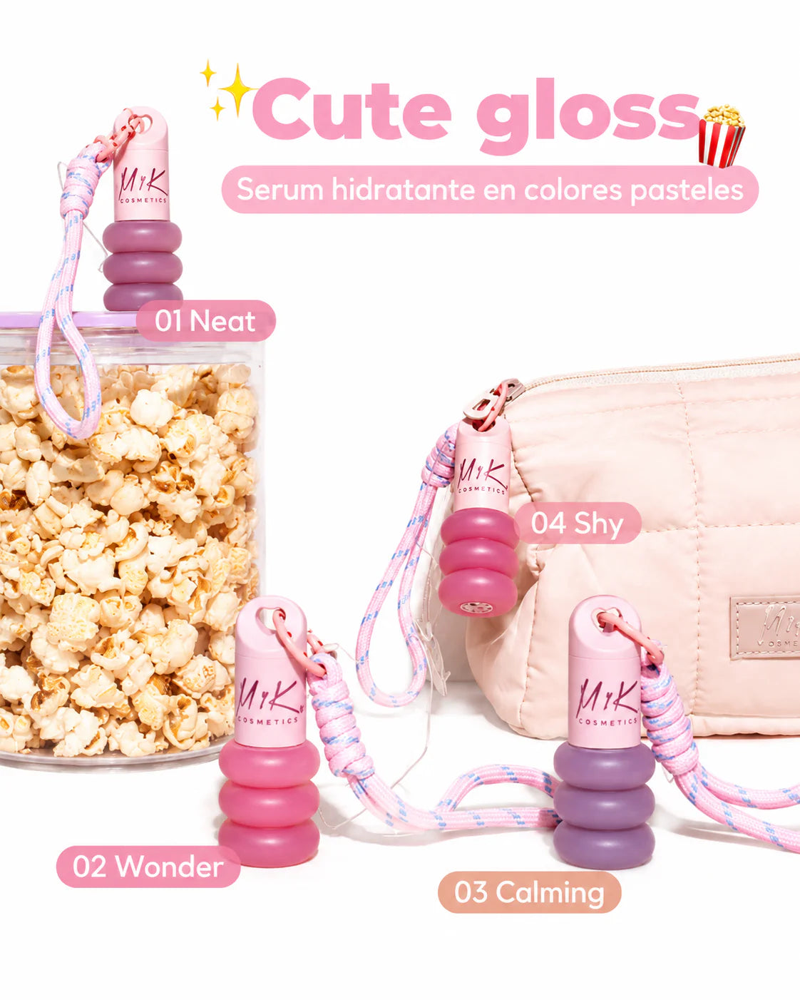 Brillo Cute Gloss Con Llavero MYK Tonos Surtidos MYK6233