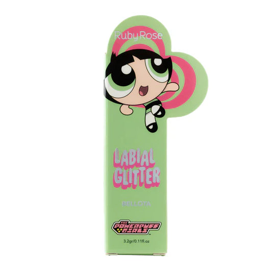 Brillo Labial Glitter Chicas Superpoderosas Tono Verde - Ruby Rose PW-1016-03