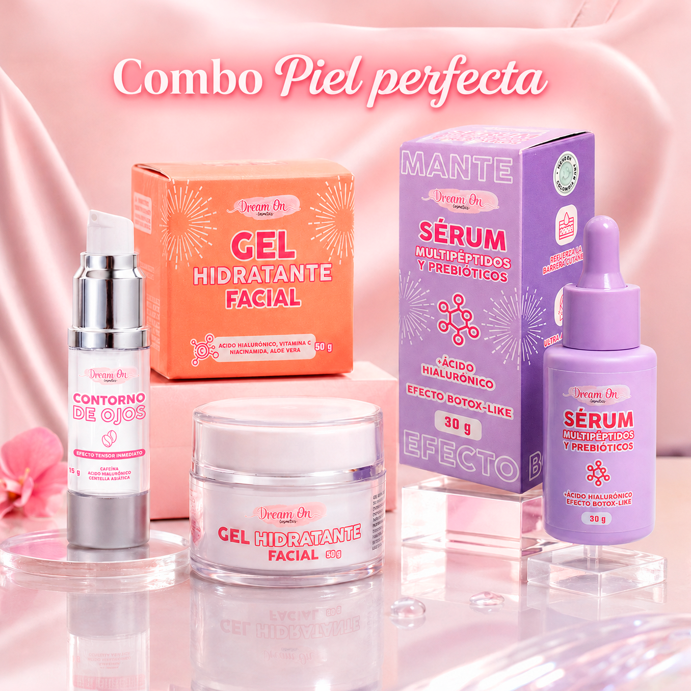 Combo Piel Perfecta: Serum, Crema, Contorno de Ojos (ENVIO GRATIS)