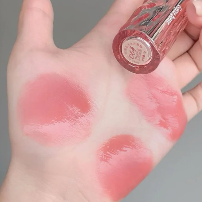 Lip Gloss Con Color Empaque Glaze Crystal Gege Bear GX1156 - Tono 6 Rojo