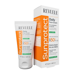 Protector Solar Y Crema Facial Diaria Control De Brillo SPF 50 Revuele - 50ML