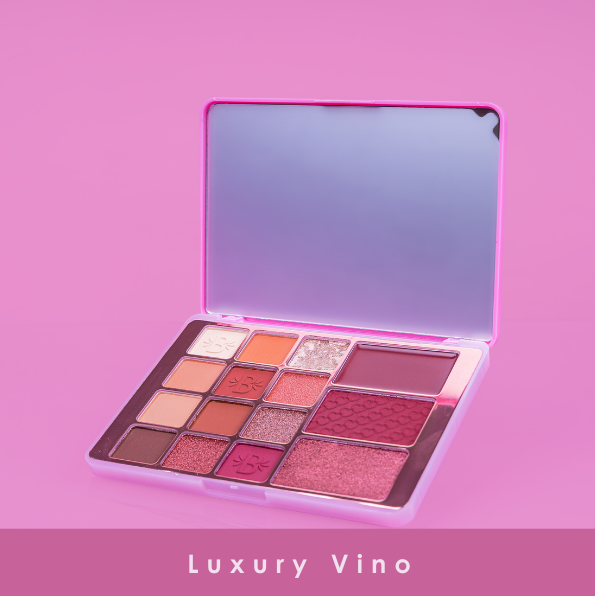 Paleta de Sombras Luxury 12 Tonos + Rubores e Iluminador Bloomshell BL-S143
