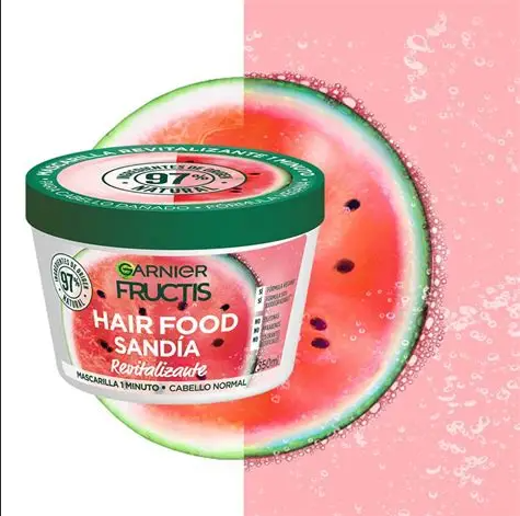 Mascarilla para cabello Opaco Hairfood Sandía Revitalizante Garnier 350 ML
